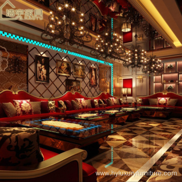 nightclub bar club red fabric sofa furniture